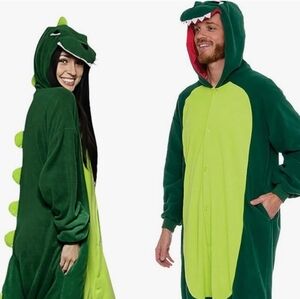 Dinosaur Costume - Trex Cosplay - Reptile One Piece Pajama Onesie Medium NWOT